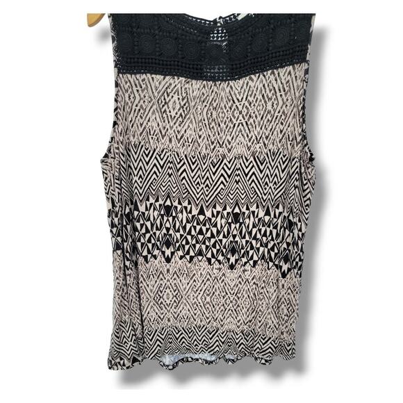 Pleione women's Plus Size Sleeveless brown and black blouse  - 1x - Picture 2 of 6